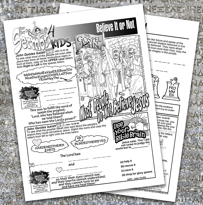 John 12:37-50 - Most People Do Not Believe Jesus