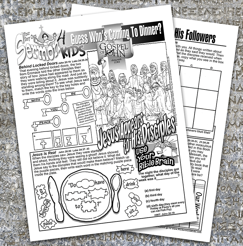 John 20:19-23, 30-32, 21:24-25 - Jesus Appears to Disciples