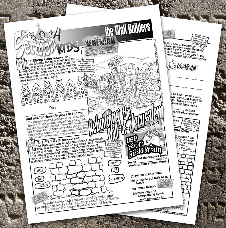 Nehemiah 3:1-14 - Rebuilding the Wall of Jerusalem