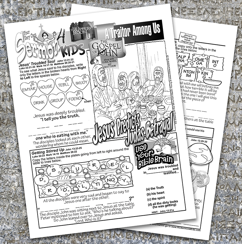 John 13:21-30 Jesus Predicts Judas Betrayal