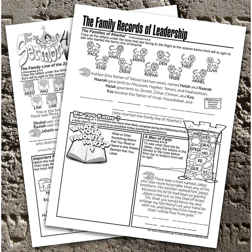 1 Chronicles 4:1-10 - The Genealogy of the Tribe of Judah